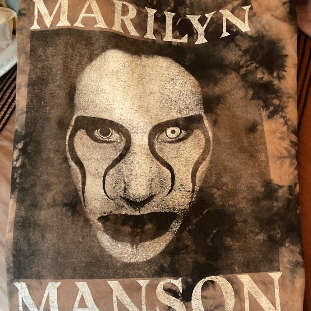 Marilyn Manson Tie-Dye T-Shirt - Black and Brown - Picture 5 of 5